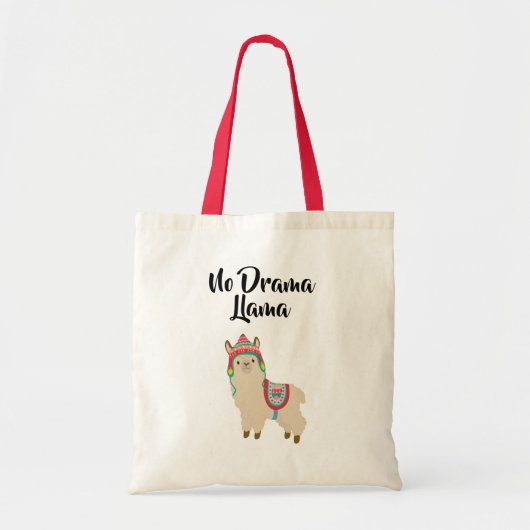 Geen Drama Llama. Tote Bag (Voorkant)