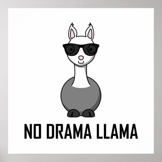 Geen Drama Llama zonnebril Poster (Voorkant)