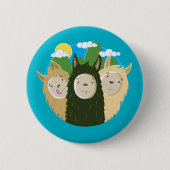Geen Drama Llamas Brothers Ronde Button 5,7 Cm (Voorkant)