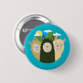 Geen Drama Llamas Brothers Ronde Button 5,7 Cm (Voorkant /achterkant)