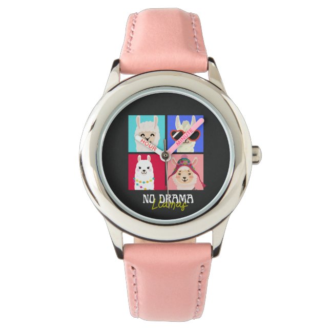 Geen drama Llamas Horloge (Voorkant)