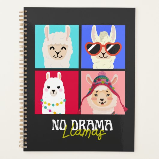 Geen drama Llamas Planner (Voorkant)