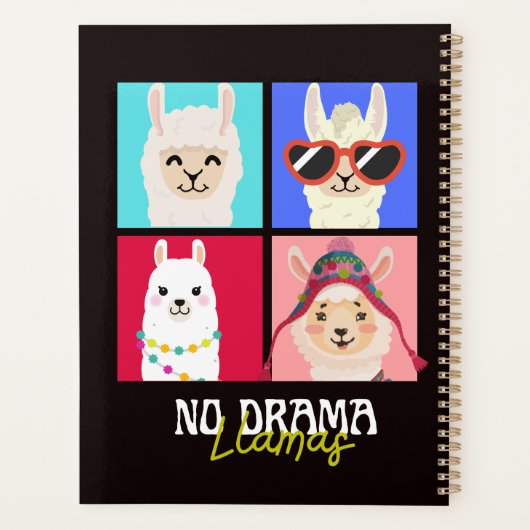 Geen drama Llamas Planner (Achterkant)