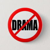 "GEEN DRAMA" RONDE BUTTON 5,7 CM (Voorkant)