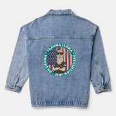 Geen Drama Trauma Llama Nurse Grappig EMS Gift Denim Jacket (Achterkant)