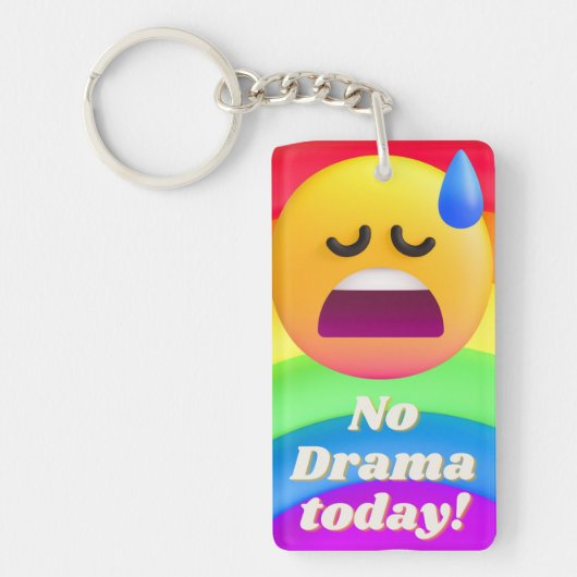 geen drama vandaag sleutelhanger (Voorkant)