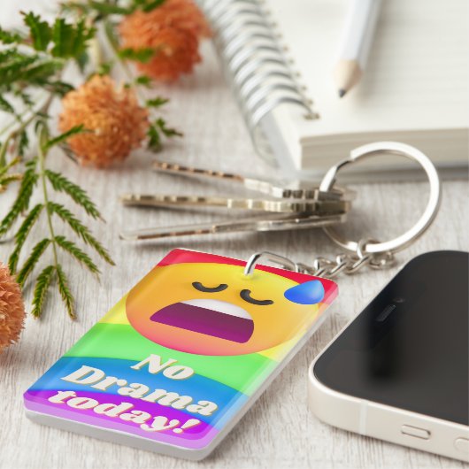 geen drama vandaag sleutelhanger (Voorkant Rechts)