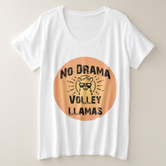 Geen Drama Volley Llamas Plus T-Shirt