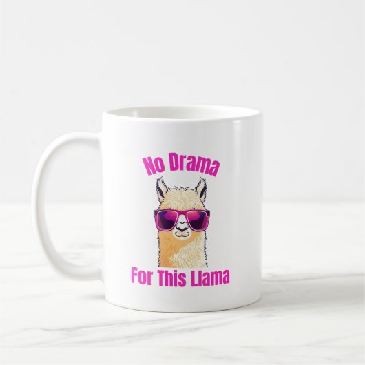 Geen drama voor deze lama - Funny Llama Koffiemok (Links)