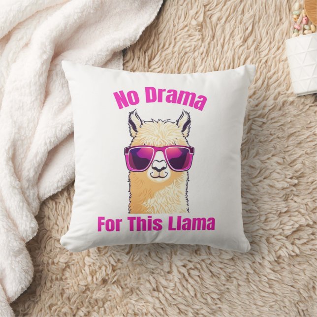 Geen drama voor deze lama - Funny Llama Kussen (Deken)