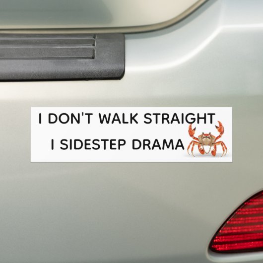 Geen dramakrab bumpersticker (Op auto)