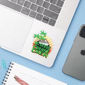 GEEN DRANK CRUISE CREW Fun Vakantie Reizen Sticker (Laptop met iPhone)