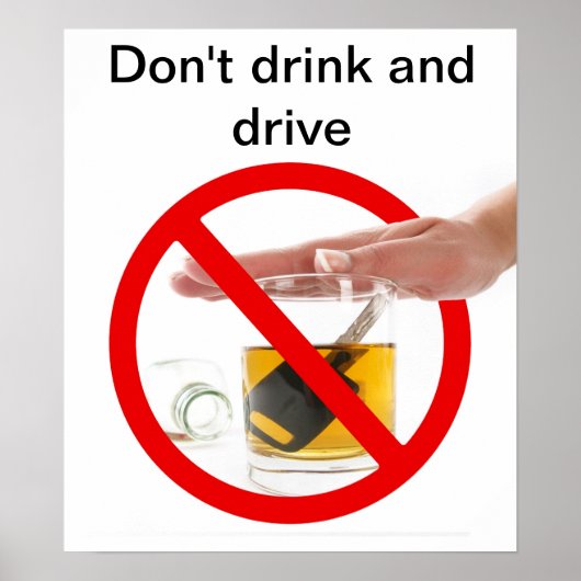 Geen drink en rijden poster (Voorkant)