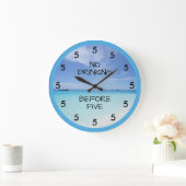 Geen Drink voor Vijf Beach Theme Novelty Grote Klok (Huis)