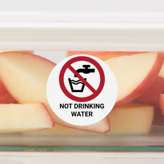 Geen Drink water, verbodsteken Labels (Aangebracht)