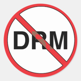Geen DRM-Stickers (Digital Right Management) Ronde Sticker
