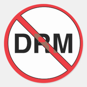 Geen DRM-stickers (Digital Right Management) Ronde Sticker