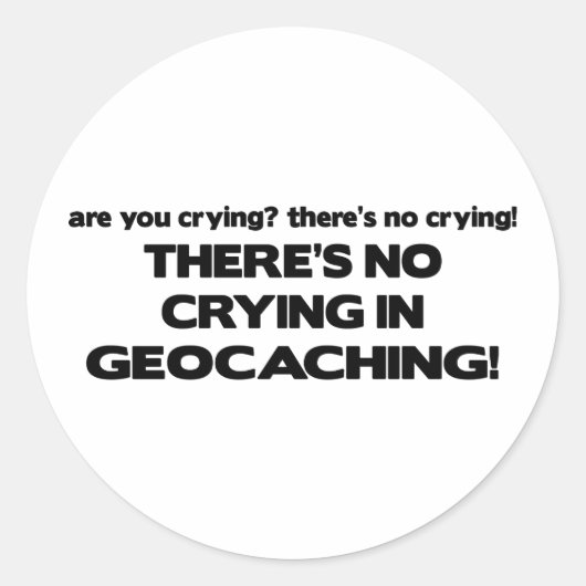 Geen drogen - Geocaching Ronde Sticker (Voorkant)