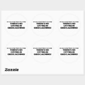 Geen drogen - Geocaching Ronde Sticker (Vel)