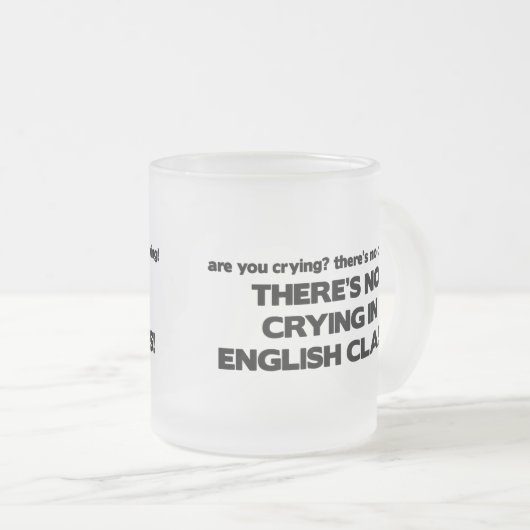 Geen drogen in de Engelse klasse Matglas Koffiemok (Voorkant rechts)