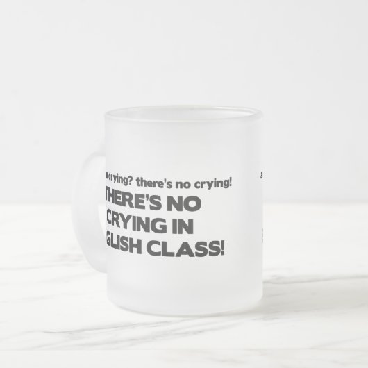 Geen drogen in de Engelse klasse Matglas Koffiemok (Voorkant links)