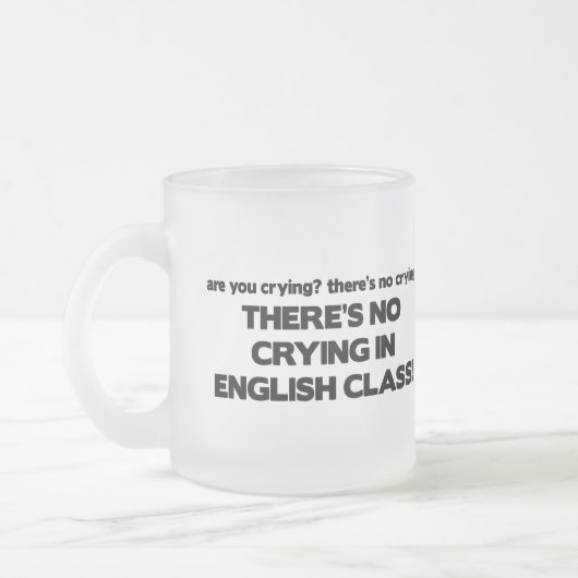 Geen drogen in de Engelse klasse Matglas Koffiemok (Links)