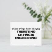 Geen drogen in engineering briefkaart (Staand voorkant)