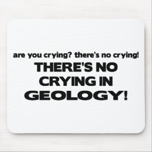 Geen drogen in geologie muismat