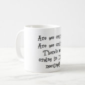 Geen drogen in IEP-vergaderingen Koffiemok (Voorkant links)