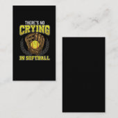 Geen drogen in Softball die meisjes met een handta Visitekaartje (Voorkant / Achterkant)