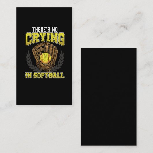 Geen drogen in Softball die meisjes met een handta Visitekaartje (Voorkant / Achterkant)