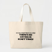 Geen drogen - Knitting Grote Tote Bag (Voorkant)