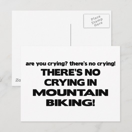 Geen drogen - mountainbiking briefkaart (Voorkant / Achterkant)