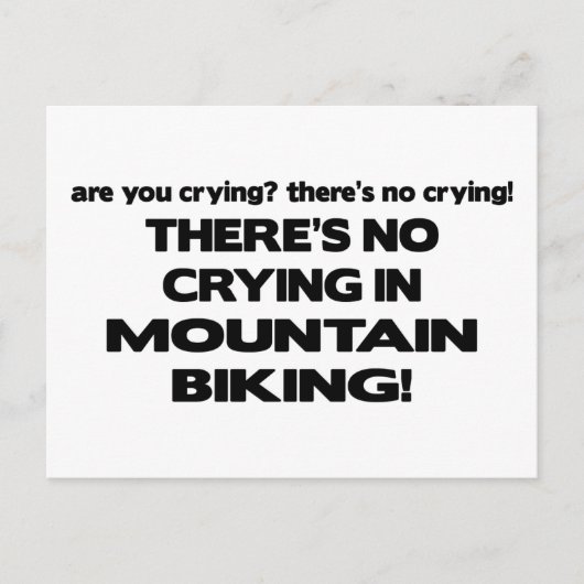 Geen drogen - mountainbiking briefkaart (Voorkant)