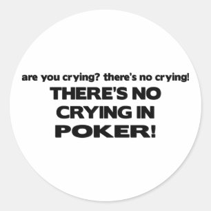 Geen drogen - Poker Ronde Sticker