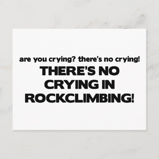 Geen drogen - rockbeklimming briefkaart (Voorkant)