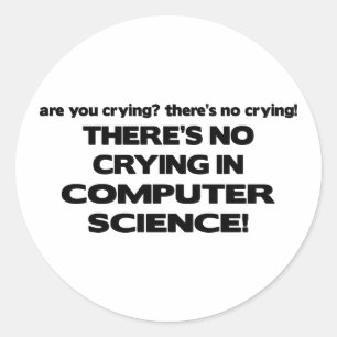 Geen droging in computerwetenschap ronde sticker