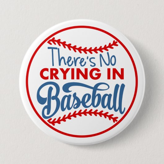 Geen droging in de Button van de Baseball Round (Voorkant)