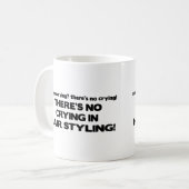 Geen droging in haarstijl koffiemok (Voorkant links)