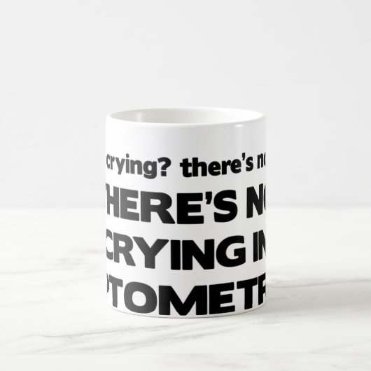 Geen droging in optometrie koffiemok (Center)