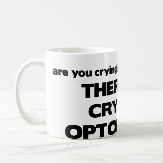 Geen droging in optometrie koffiemok (Links)