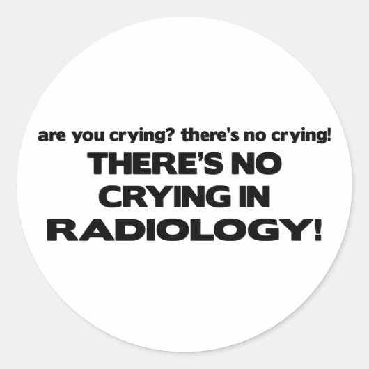 Geen droging in radiologie ronde sticker (Voorkant)