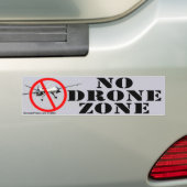 Geen drone zone Bumpersticker (Op auto)