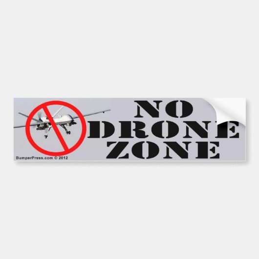 Geen drone zone Bumpersticker (Voorkant)