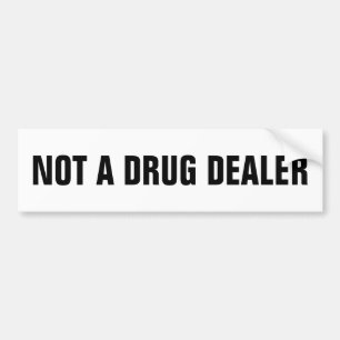 Geen drugdealer-bumper sticker