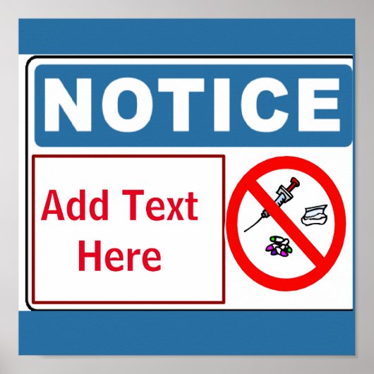 Geen drugs op gebouwen, voeg tekst toe, teken poster (Voorkant)