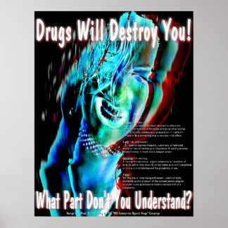 Geen drugs poster
