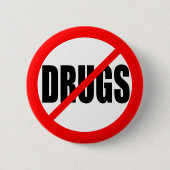 "GEEN DRUGS" RONDE BUTTON 5,7 CM (Voorkant)