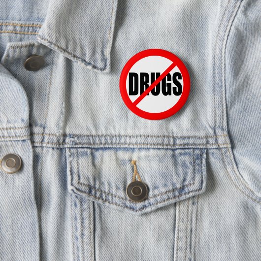 "GEEN DRUGS" RONDE BUTTON 5,7 CM (In situ)