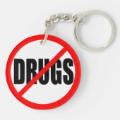 "GEEN DRUGS" SLEUTELHANGER (Achterkant)